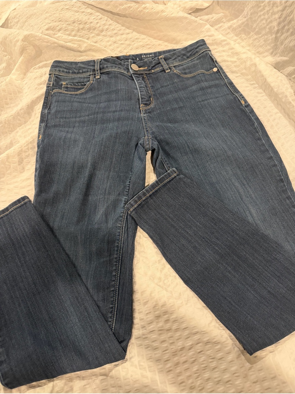 Simply Vera Vera Wang Straight Leg Jeans in Dark Blue